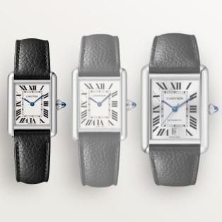 Tank Must de Cartier watch Small model, quartz movement, steel, leather