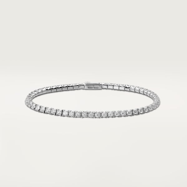Essential Lines bracelet, brilliant-cut diamonds White gold, diamonds