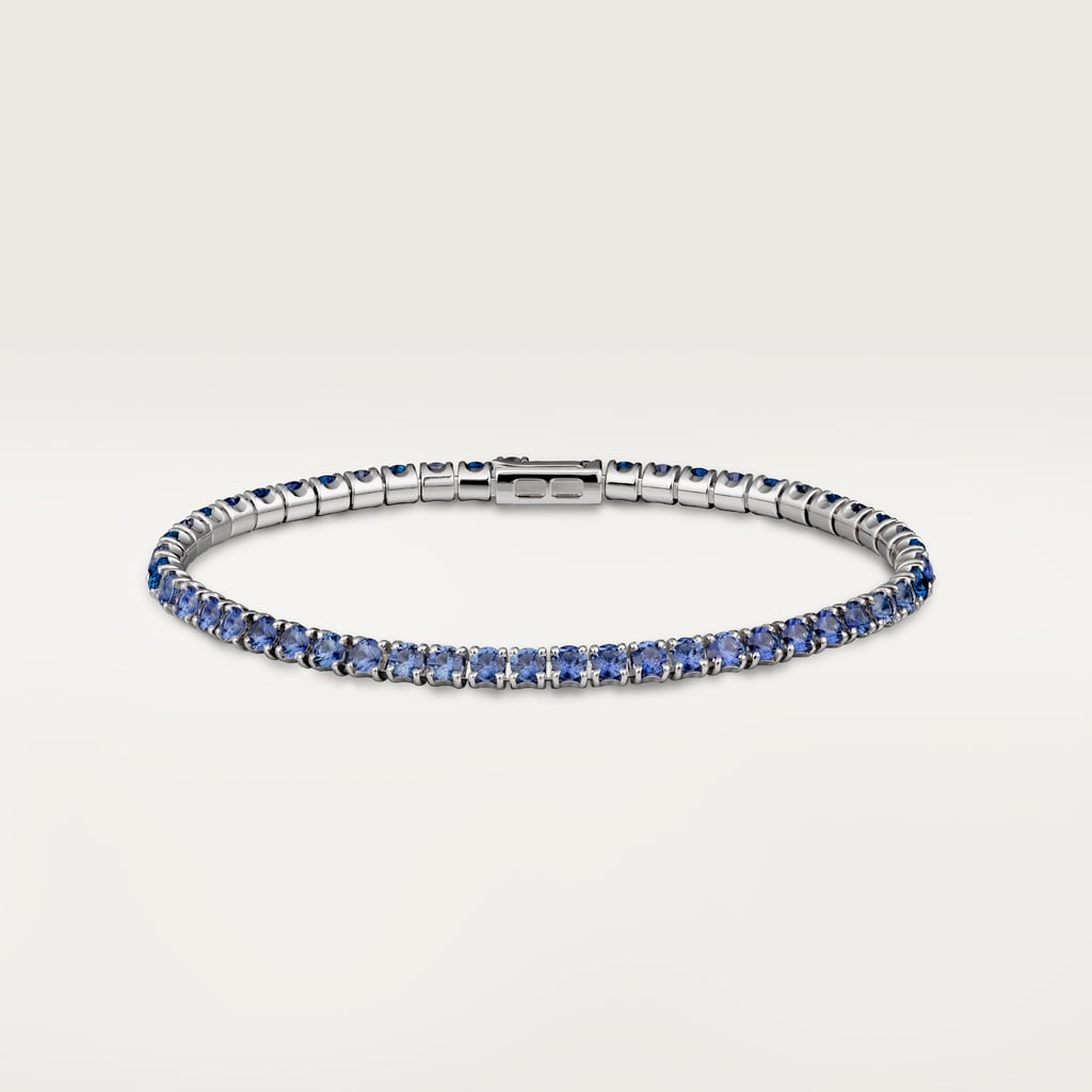 Essential Lines bracelet, brilliant-cut sapphiresWhite gold, sapphires