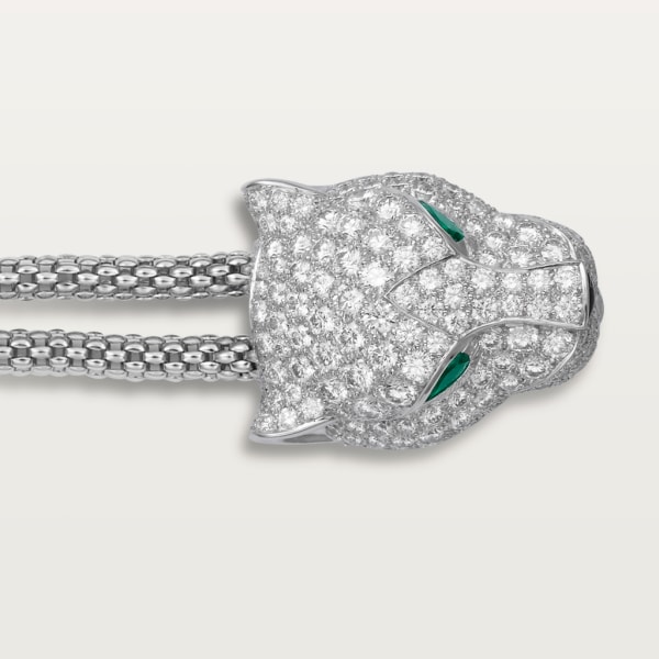 Panthère de Cartier手镯 白金，钻石，祖母绿，缟玛瑙