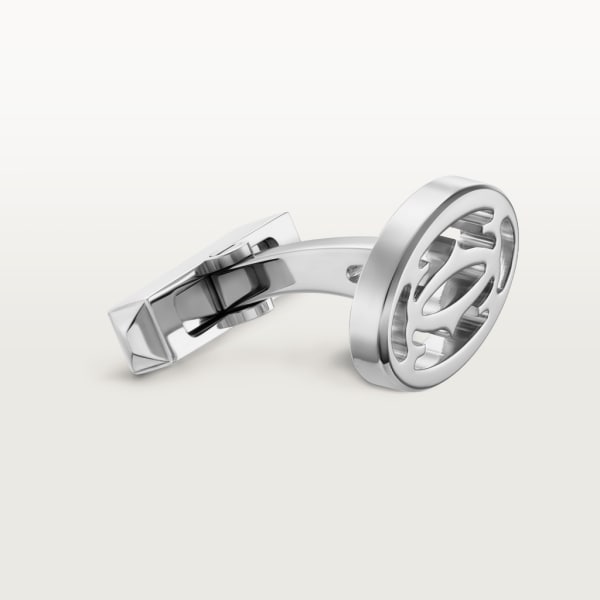 C de Cartier cufflinks Sterling silver, palladium finish