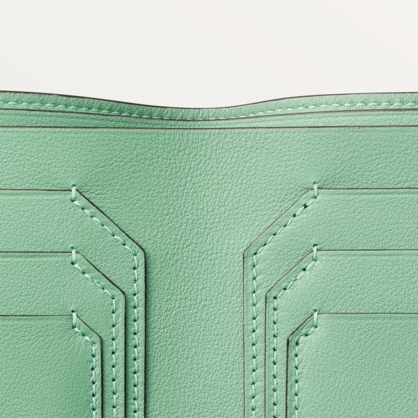6信用卡皮夹，Must de Cartier系列 渐变绿色小牛皮，镀钯饰面