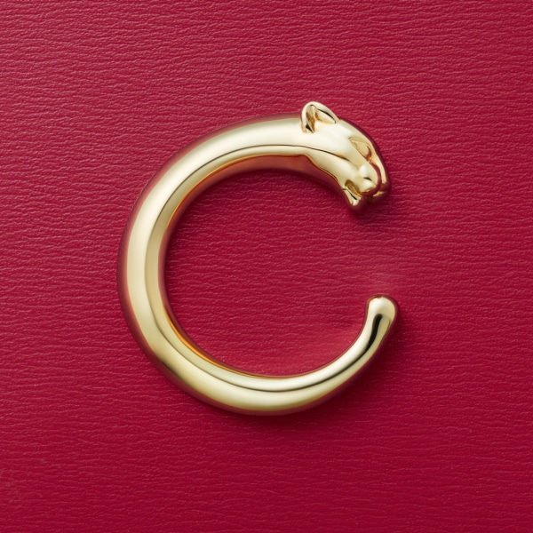 单层卡片夹，Panthère de Cartier卡地亚猎豹系列 樱桃红色小牛皮，镀金饰面