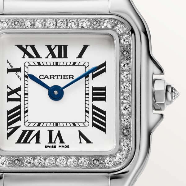 Panthère de Cartier watch Small model, quartz movement, white gold, diamonds