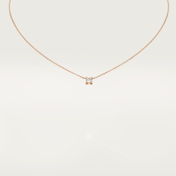 C de Cartier necklace Rose gold, diamond