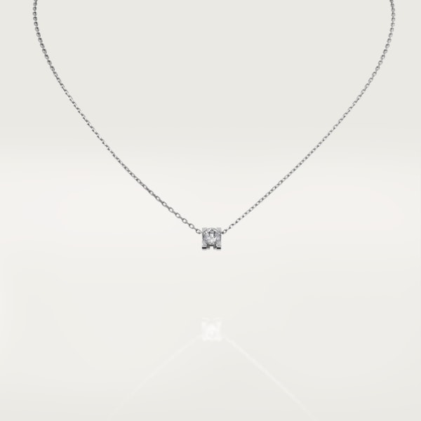 C de Cartier necklace White gold, diamond