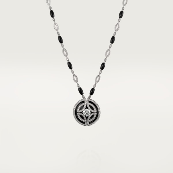 Galanterie de Cartier necklace White gold, black lacquer, onyx, diamonds