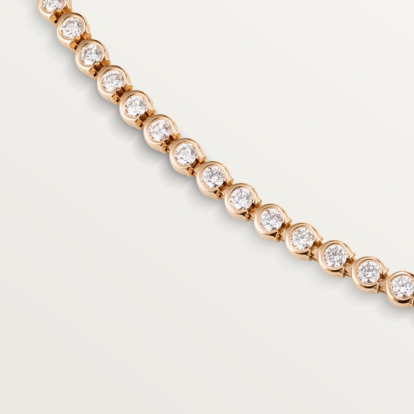 C de Cartier necklace Rose gold, diamonds