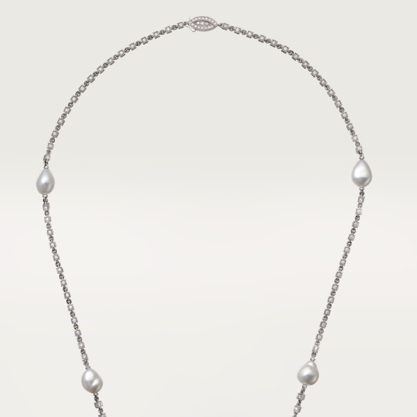 Galanterie de Cartier项链 白金，养殖珍珠，钻石