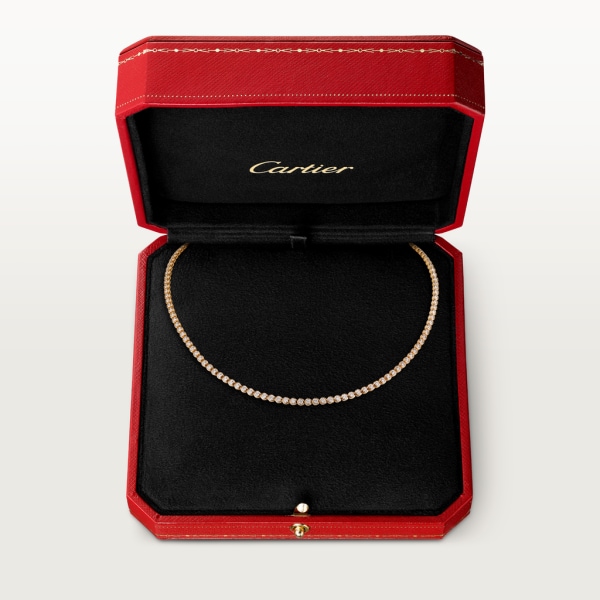 C de Cartier necklace Rose gold, diamonds