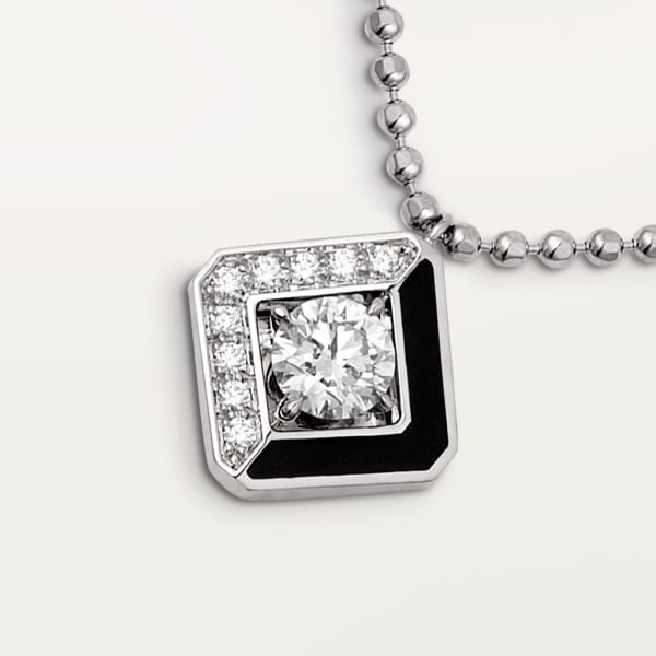 Galanterie de Cartier项链 白金，黑漆，钻石