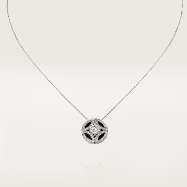 Galanterie de Cartier necklace White gold, black lacquer, diamonds