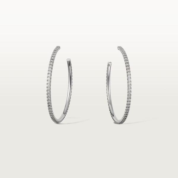 Etincelle de Cartier earrings, large model White gold, diamonds