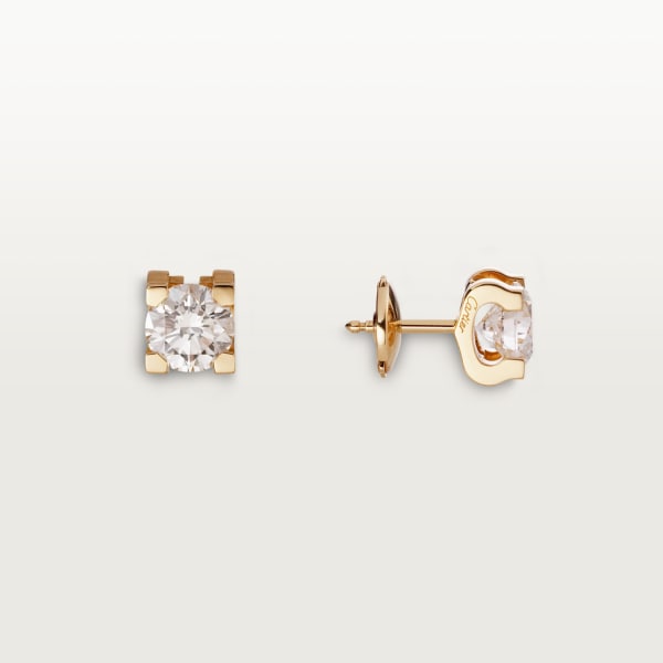 C de Cartier耳环 黄金，钻石