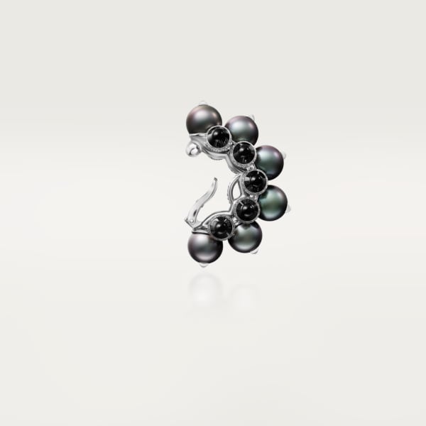 Clash de Cartier earring Large Model Rhodium-finish white gold, Tahiti pearls, onyx, diamonds