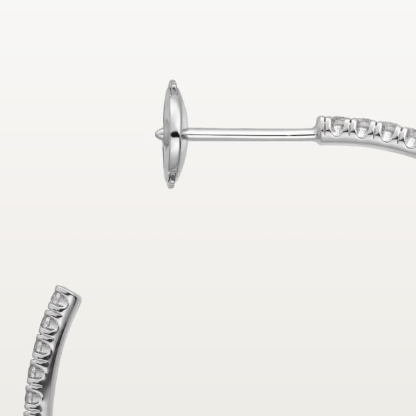 Etincelle de Cartier耳环，大号款 白金，钻石