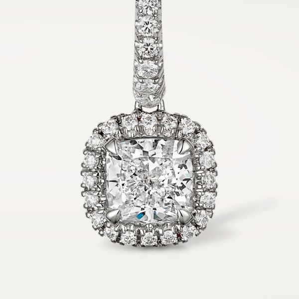 Cartier Destinée耳环 白金，钻石
