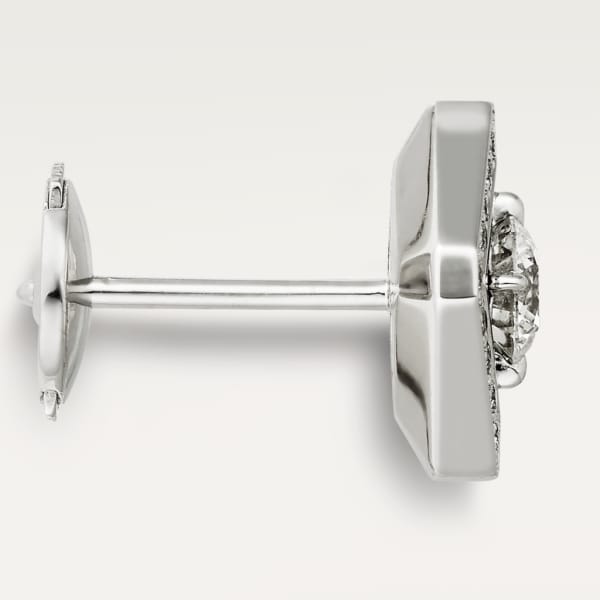 Galanterie de Cartier耳环 白金，黑漆，钻石