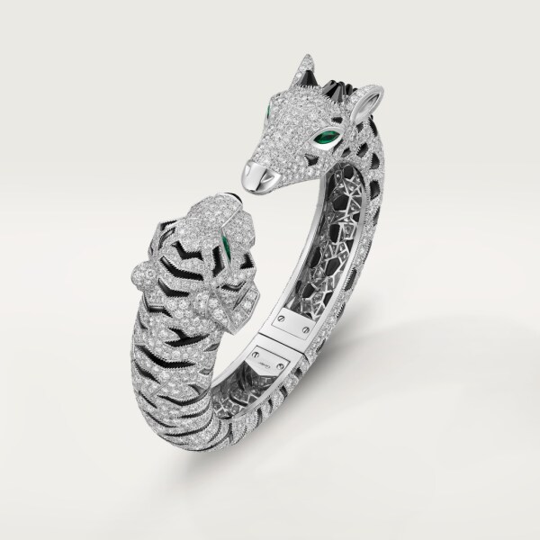 Indomptables de Cartier bracelet White gold, onyx, emerald, diamonds