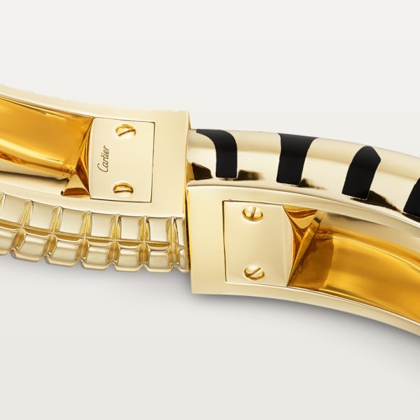 Indomptables de Cartier bracelet Yellow gold, onyx, moonstone, black lacquer, tsavorite garnets