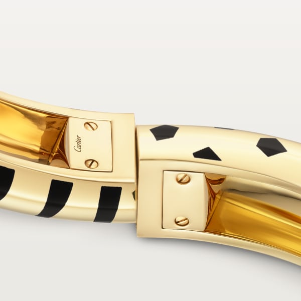 Indomptables de Cartier bracelet Yellow gold, onyx, moonstone, black lacquer, tsavorite garnets