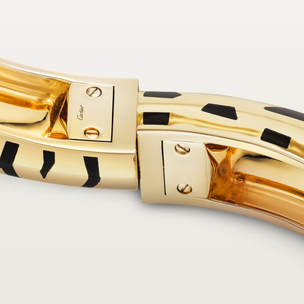 Indomptables de Cartier手镯 黄金，缟玛瑙，黑漆，沙弗莱石