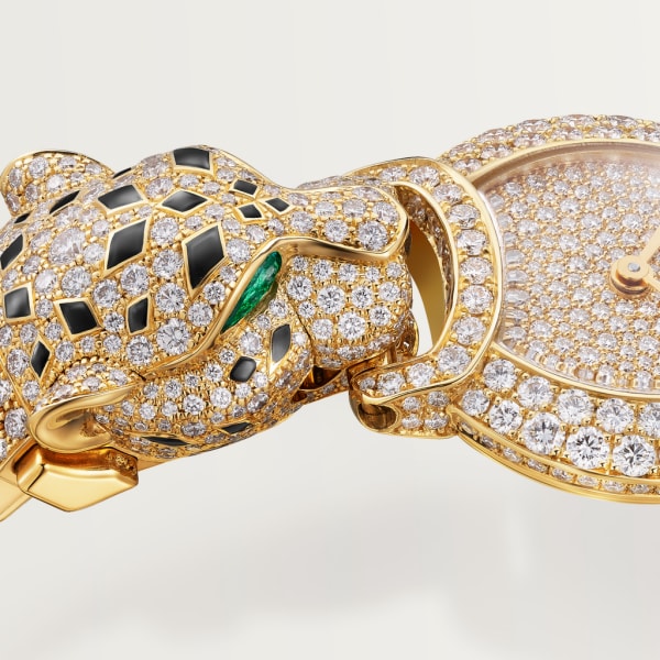 Indomptables de Cartier腕表 22.2 毫米，石英机芯，黄金，钻石，蓝宝石，祖母绿，锰铝榴石，缟玛瑙，金属表链