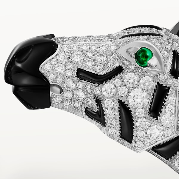 Indomptables de Cartier bracelet White gold, onyx, moonstone, emerald, diamonds