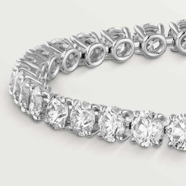 Essential Lines bracelet, brilliant-cut diamonds  Platinum, diamonds