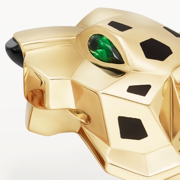 Indomptables de Cartier bracelet Yellow gold, onyx, black lacquer, tsavorite garnets