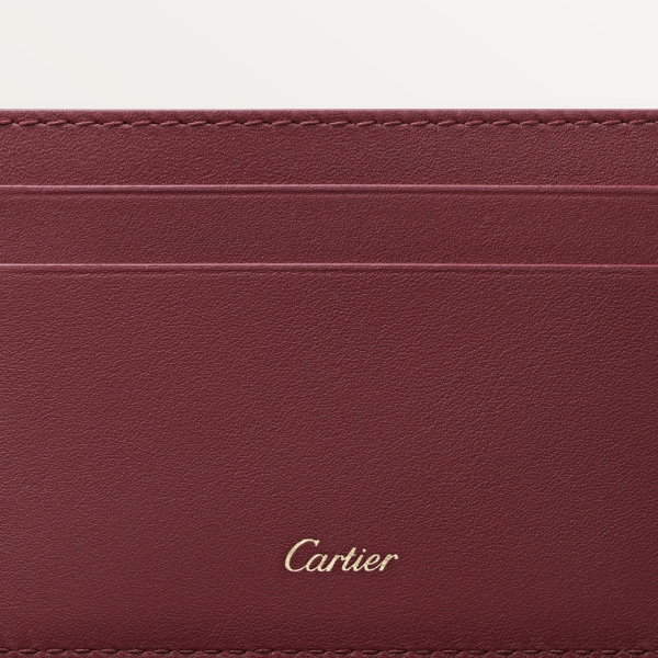 Diabolo de Cartier卡片夹 酒红色小牛皮