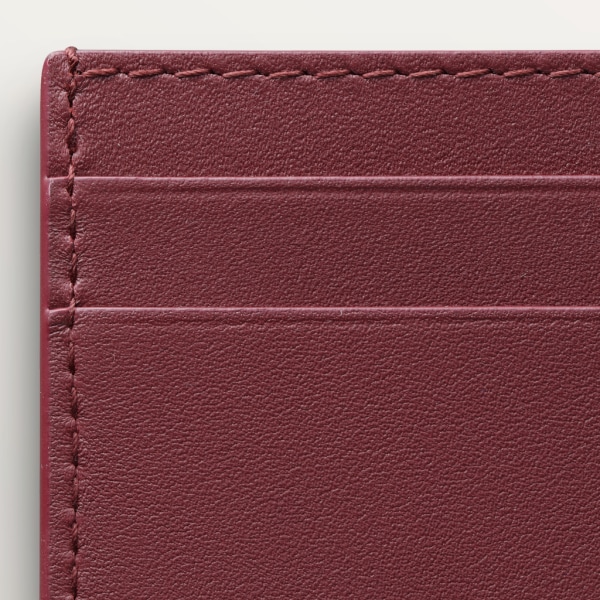 Diabolo de Cartier card holder Burgundy calfskin