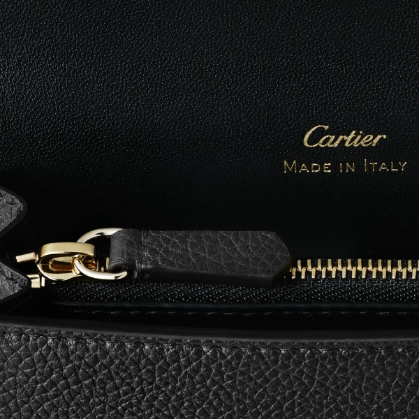 Panthère de Cartier卡地亚猎豹系列小皮具，卡片夹 黑色鳄鱼皮，白金，缟玛瑙，钻石