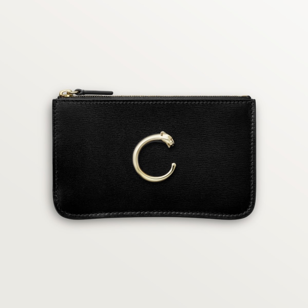 Panthère de Cartier Small Leather Goods, Card holder Black calfskin