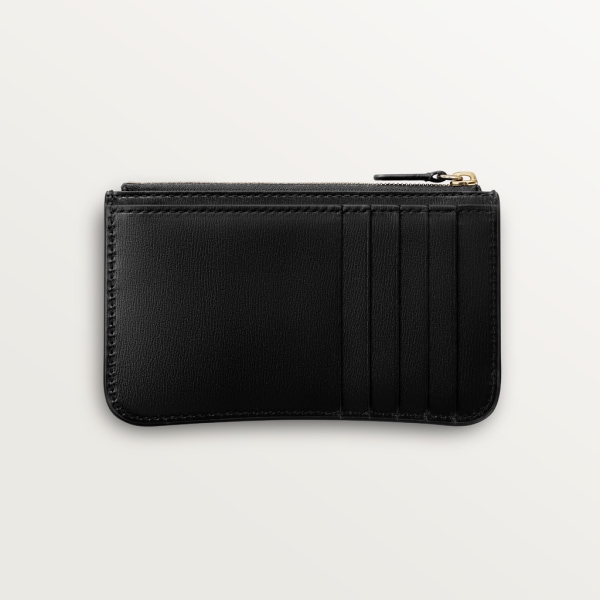 Panthère de Cartier Small Leather Goods, Card holder Black calfskin