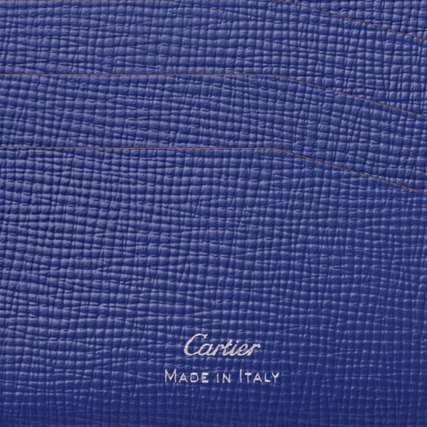 Cartier Losange系列小皮具，短款皮夹 墨色粒纹小牛皮