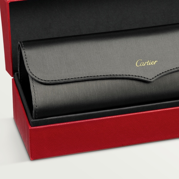 Panthère de Cartier太阳眼镜 抛光镀金饰面金属，灰色镜片