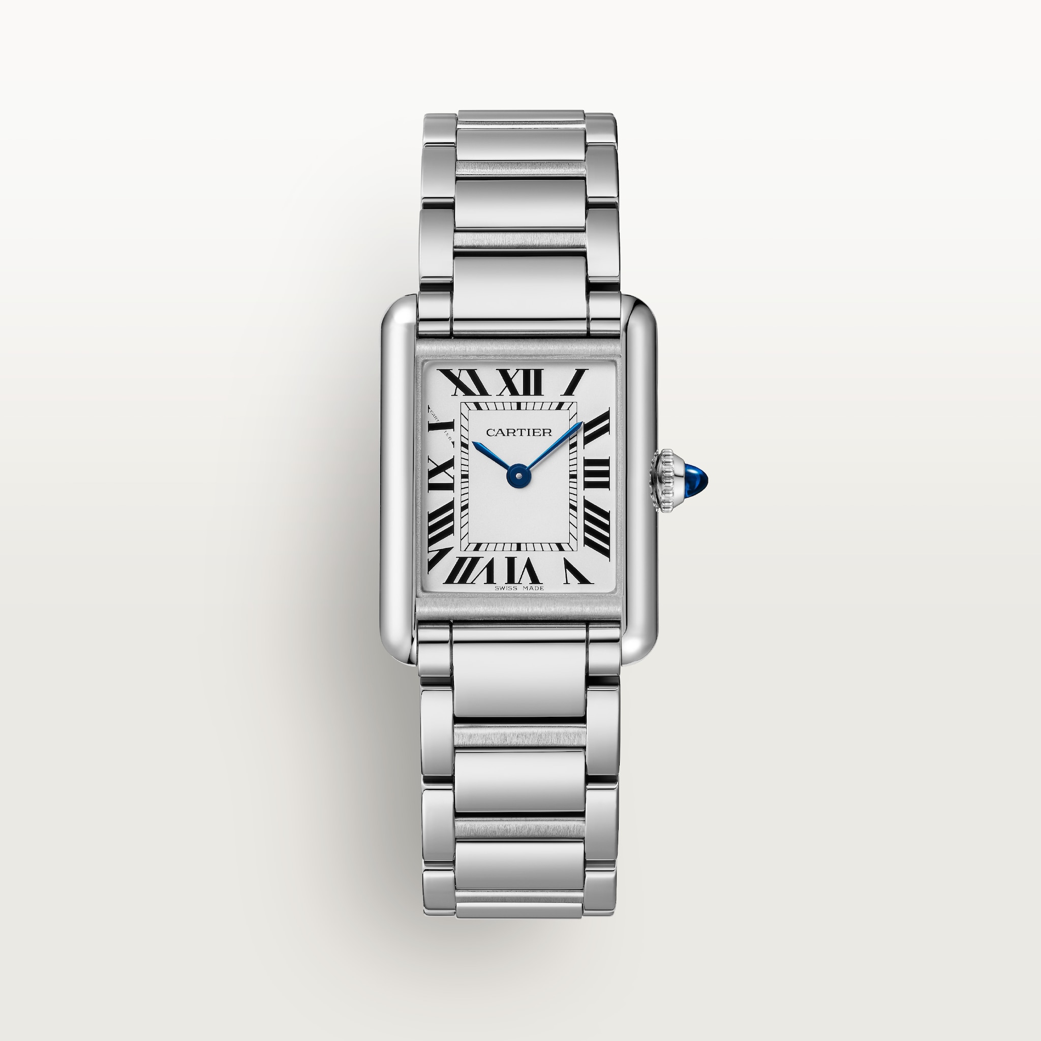 Tank Must SolarBeat™ watchSmall model, SolarBeat™ photovoltaic movement, steel, steel bracelet