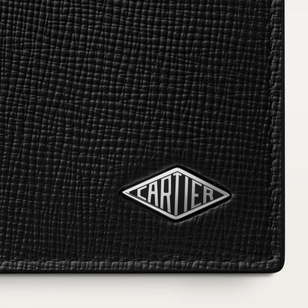 Cartier Losange Small Leather Goods, Card holder Grained black calfskin, palladium finish