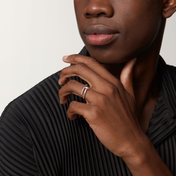 Juste un Clou ring, small model, diamonds White gold, diamonds