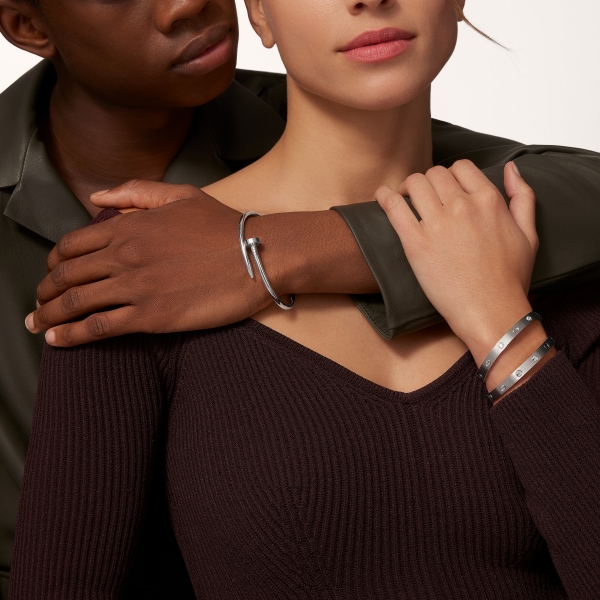 Love bracelet, classic model, brushed  White gold, brushed finish