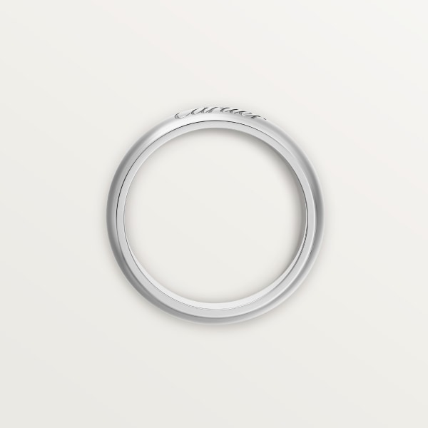 C de Cartier wedding ring, width 4 mm Platinum