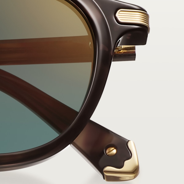 Première de Cartier Sunglasses Tortoiseshell composite, green lenses