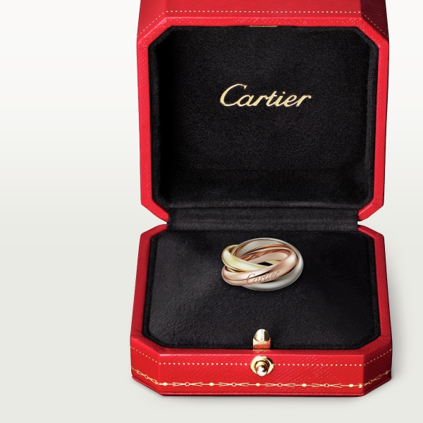 Trinity ring, large model White gold, yellow gold, rose gold