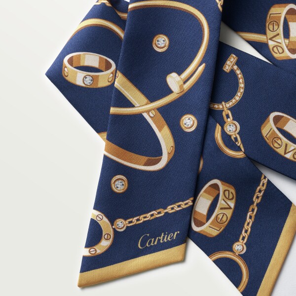 Precious Mundanity Bandeau Navy blue silk twill