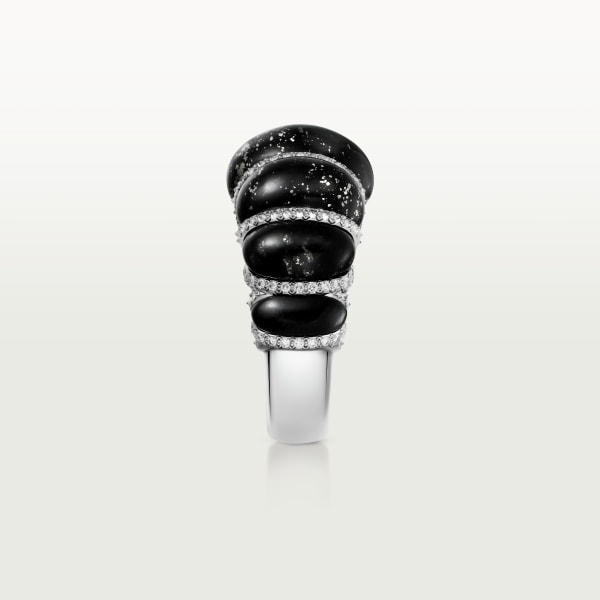 Cartier Libre Tressage ring, metaquartzite, diamonds Platinum 950/1000, metaquartzites