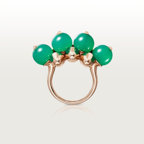 Clash de Cartier ring, chrysoprase, extra-large model  Rose gold, chrysoprase