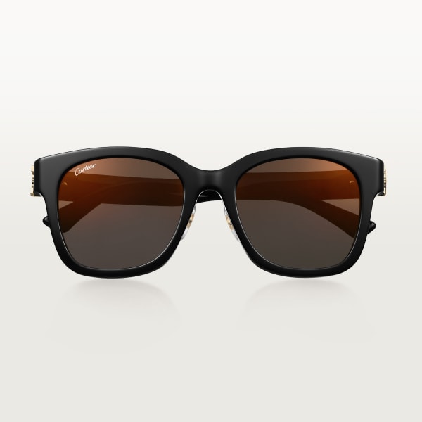 C de Cartier Sunglasses Black composite, grey lenses