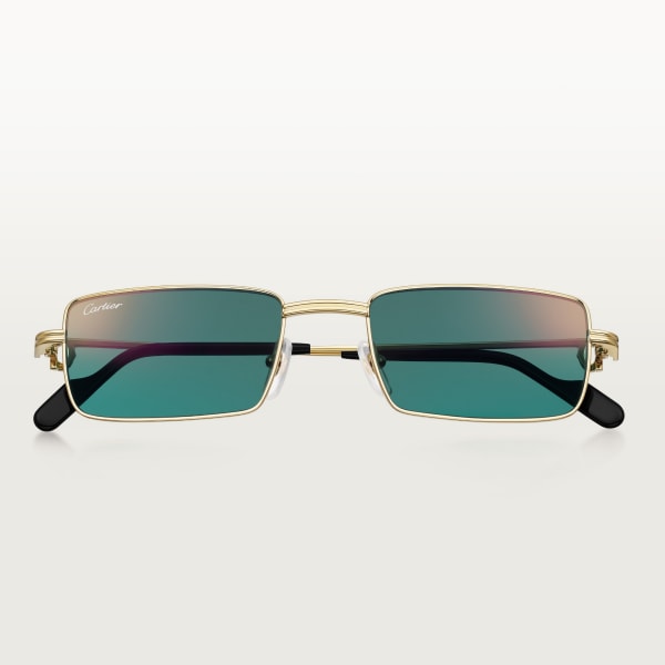 Panthère de Cartier, Sunglasses Smooth golden-finish metal, green lenses