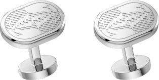 Double C de Cartier cufflinks Sterling silver, palladium finish